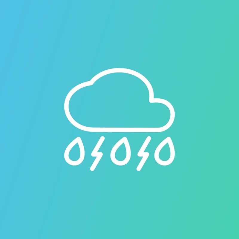Cloud Thunder Rain Stickdatei – Natur