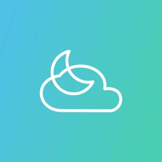 Cloud Moon Icon Stickdatei