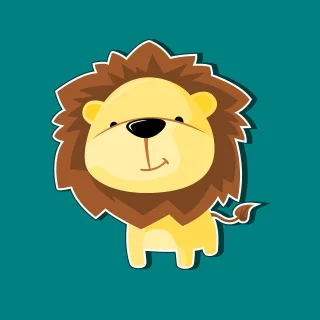 Lion Mascot Character Stickdatei