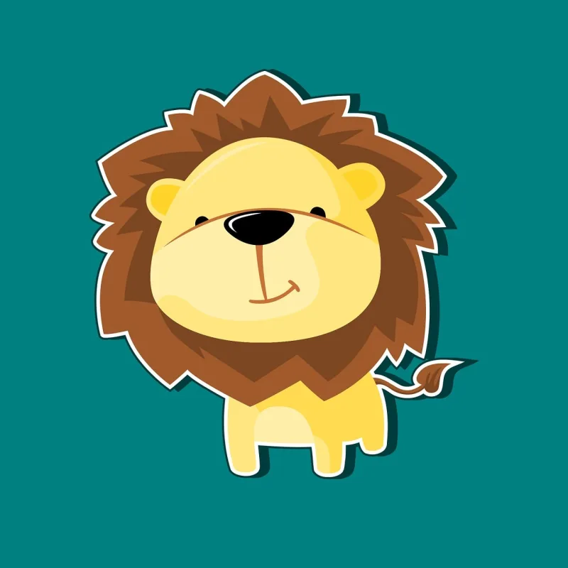 Lion Mascot Character Stickdatei – Tiere