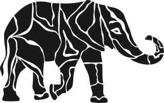 Elephant Animal Trumpet Stickdatei