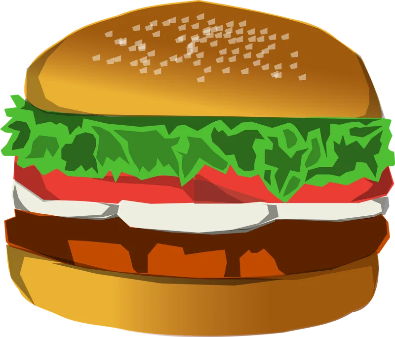 Hamburger Burger Food Stickdatei – Essen & Trinken