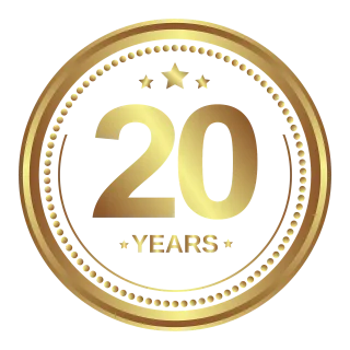 Medal Anniversary 20 years Stickdatei