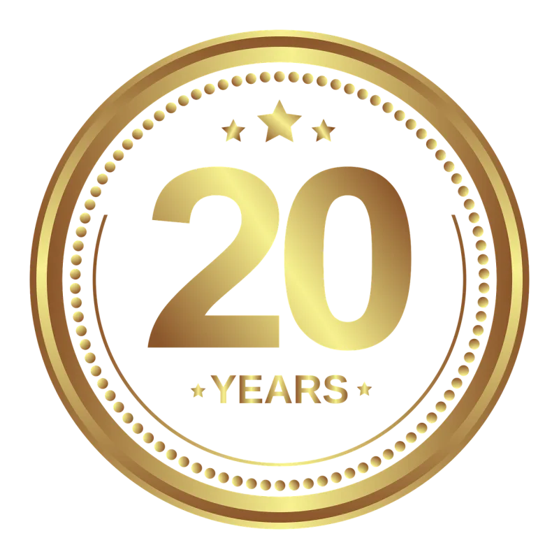 Medal Anniversary 20 years Stickdatei – Herzen & Liebe
