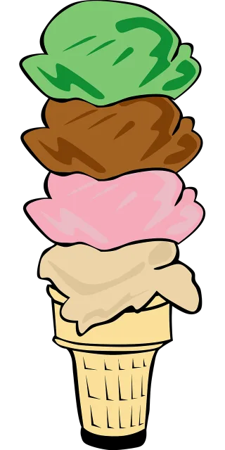 Ice creams Layered Dessert Stickdatei