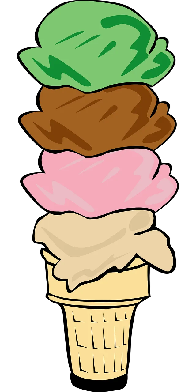 Ice creams Layered Dessert Stickdatei – Kinder