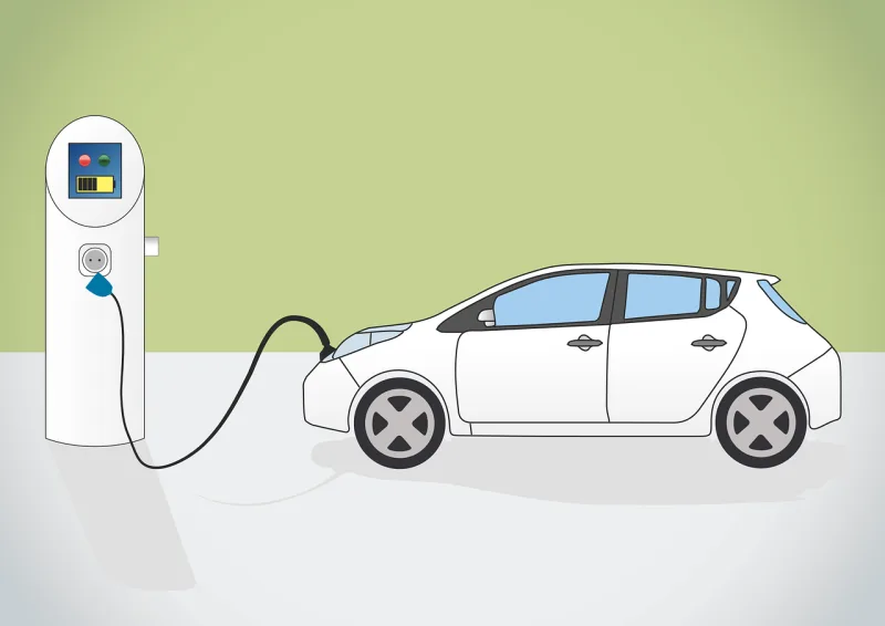 Electric car Charging station E car Stickdatei – Fahrzeuge
