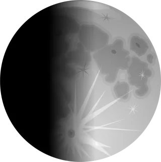 Lunar phases Moon Half Stickdatei