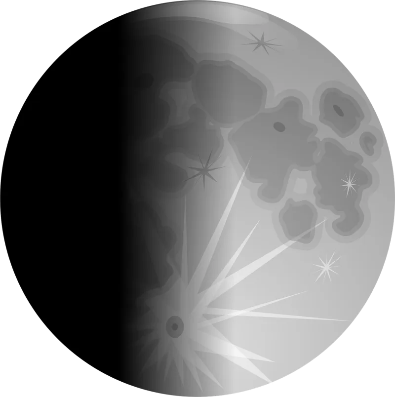 Lunar phases Moon Half Stickdatei – Natur