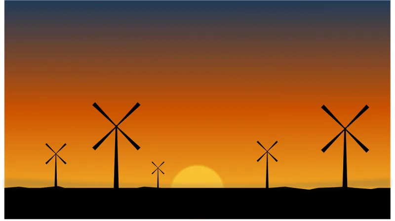 Windmill Natural Natural tourism Stickdatei – Natur