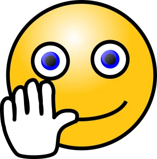 Emoticon Smiley Waves Stickdatei