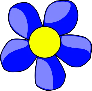 Blue Flower Abstract Stickdatei – Blumen