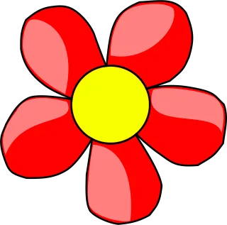 Flower Red Yellow Stickdatei – Blumen