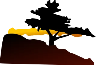 Silhouette Tree Sunset Stickdatei
