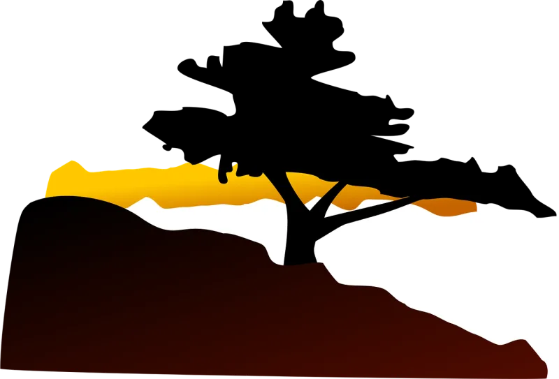 Silhouette Tree Sunset Stickdatei – Natur