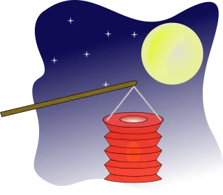 Moon Holiday Lantern Stickdatei
