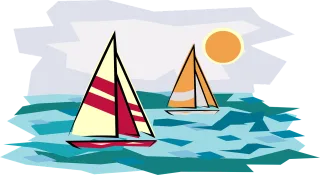 Holiday Sailboat Nature Stickdatei