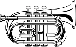 Trumpet Music Brass Stickdatei