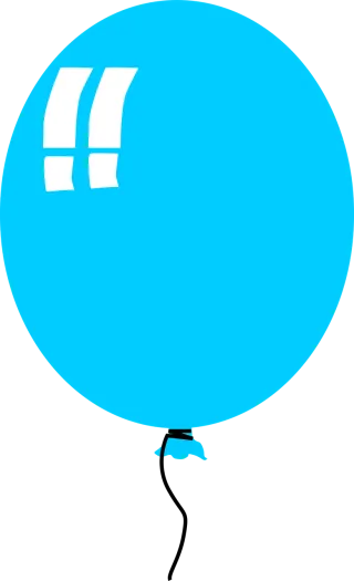 Balloon Blue Kids Stickdatei