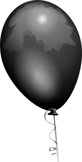 Balloon Black Shiny Stickdatei