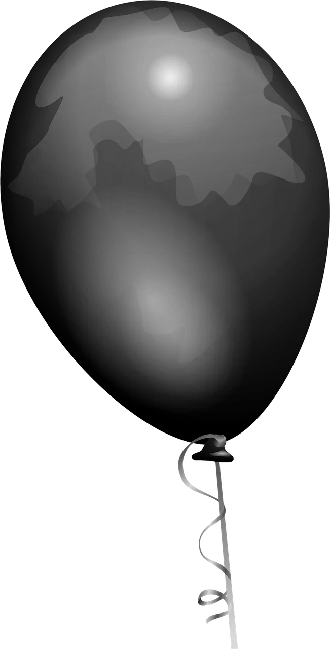 Balloon Black Shiny Stickdatei – Herzen & Liebe