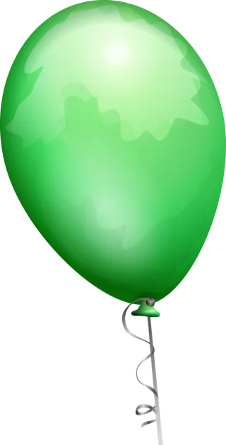 Balloon Green Shiny Stickdatei