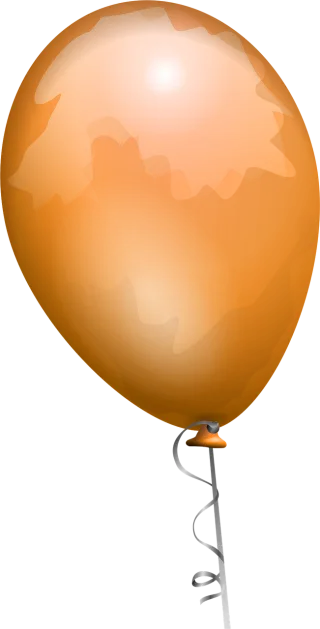 Balloon Orange Shiny Stickdatei