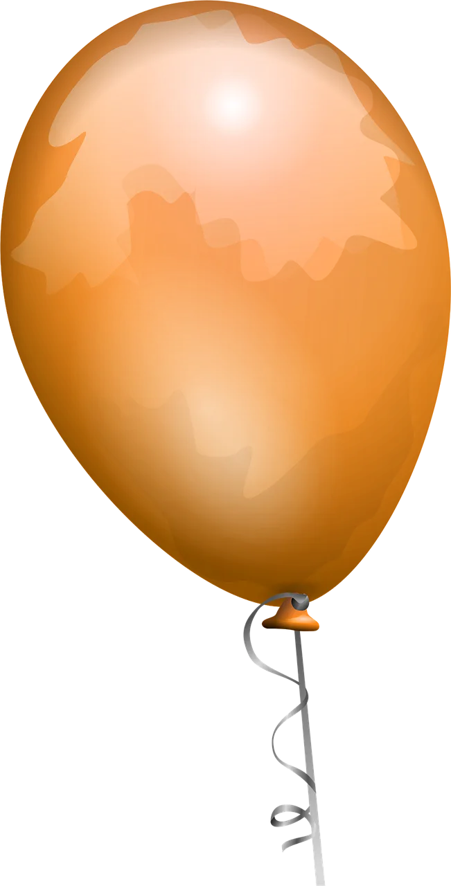 Balloon Orange Shiny Stickdatei – Kinder