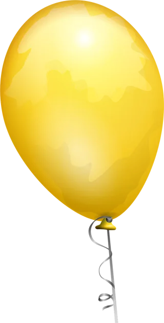 Balloon Yellow Gold Stickdatei