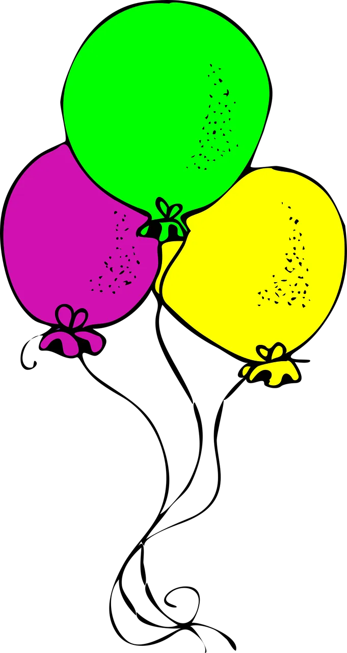 Balloons Yellow Pink Stickdatei – Fahrzeuge