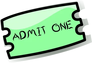Ticket Admission Entry Stickdatei