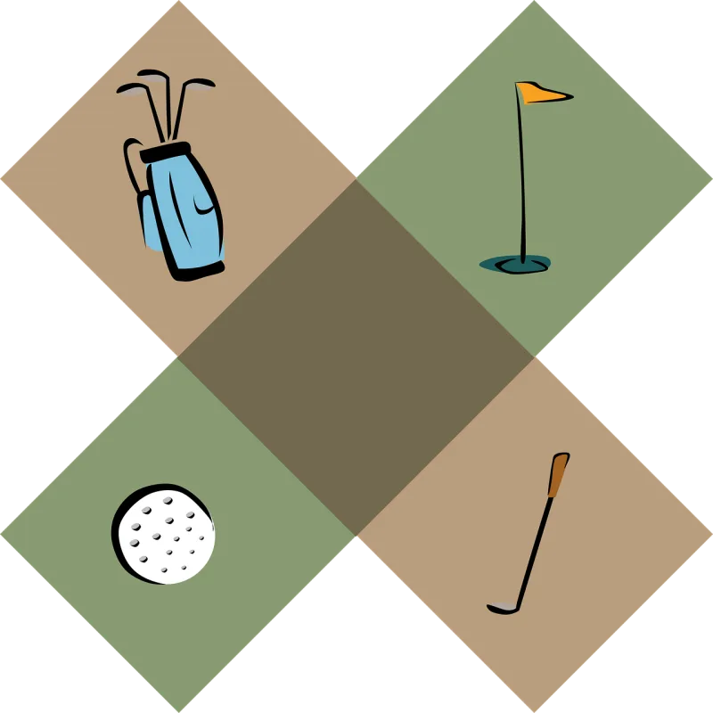 Golf Symbols Golfing Stickdatei – Sport