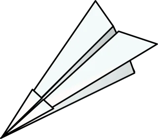 Origami Paper Airplane Stickdatei