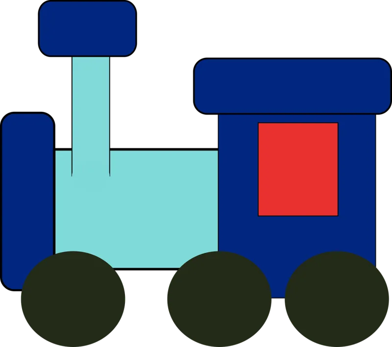 Toy Train Blue Stickdatei – Fahrzeuge