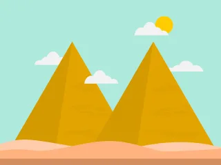 Pyramid Desert Cloud Stickdatei