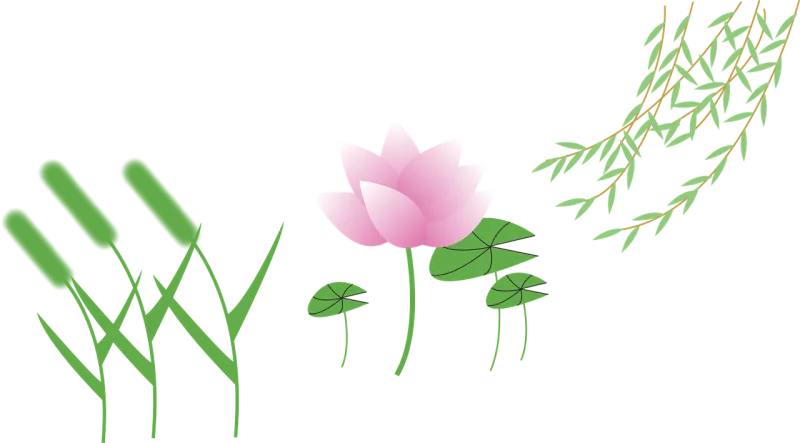 Setaria viridis Cartoon Lotus Stickdatei – Blumen