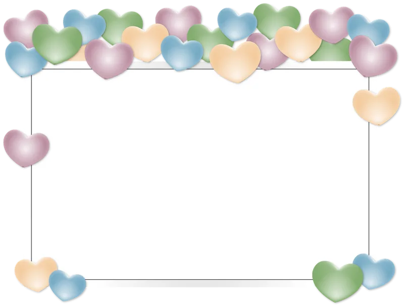 Frame Border Holder Stickdatei – Herzen & Liebe