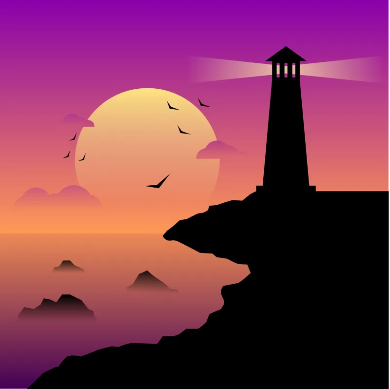 Tower Lighthouse Sea Stickdatei – Natur