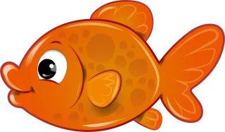 Fish Goldfish Orange Stickdatei