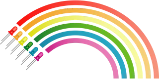 Rainbow Colors Diodes Stickdatei