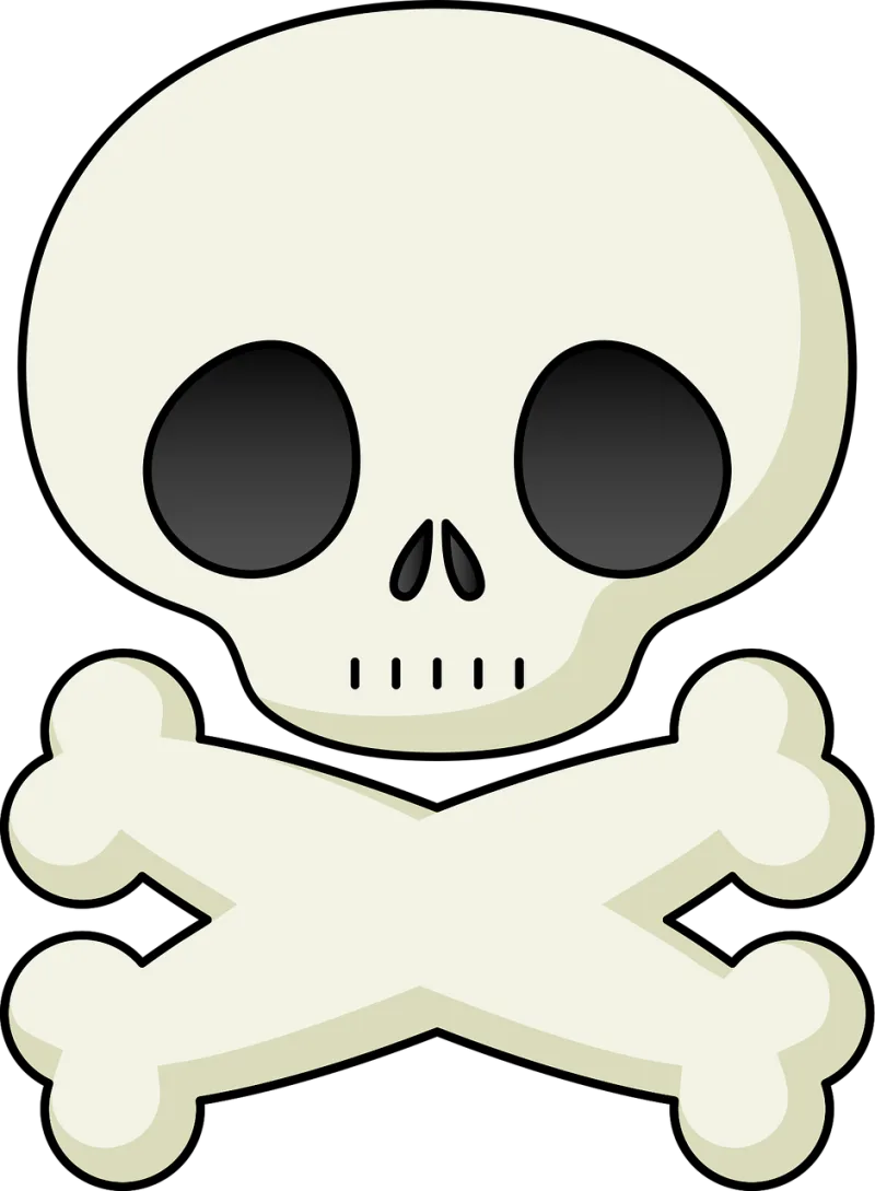 Skull and crossbones Symbols Signs Stickdatei – Kinder