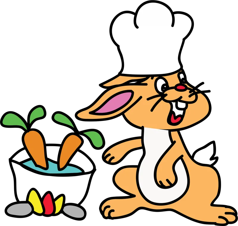Rabbit Cooking Nature Stickdatei – Tiere