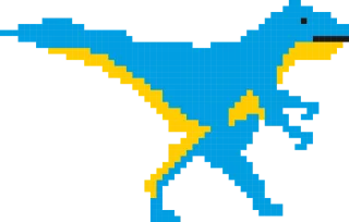 Dinosaur Pixels Model Stickdatei