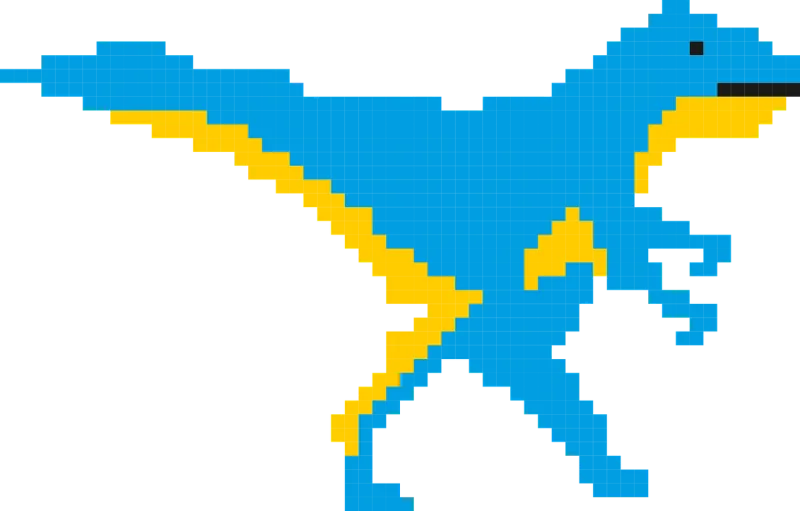 Dinosaur Pixels Model Stickdatei – Kinder
