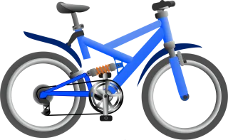Bicycle Blue Vehicle Stickdatei