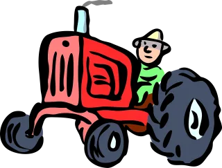 Tractor Farm Farmer Stickdatei