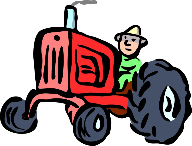 Tractor Farm Farmer Stickdatei – Fahrzeuge