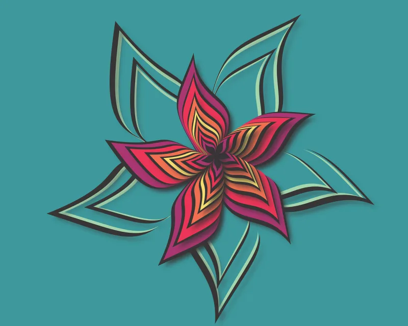 Flower Abstract Flower background Stickdatei – Blumen