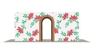 Wall Gate Door Stickdatei – Kinder