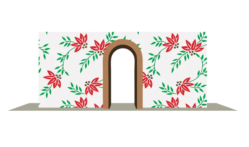 Wall Gate Door Stickdatei – Kinder